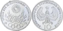 World Coins - GERMANY - FEDERAL REPUBLIC, 10 Mark, Munich Olympics, 1972, Stuttgart, BE