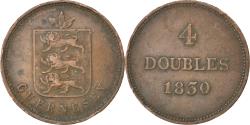 World Coins - Coin, Guernsey, 4 Doubles, 1830, , Copper, KM:2