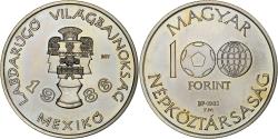 World Coins - Hungary, 100 Forint, Football World Championship, Mexico 1986, 1986, Budapest