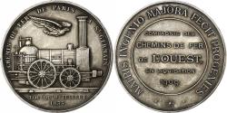 World Coins - France, Medal, Liquidation de la Compagnie des Chemins de Fer de l'Ouest, 1909