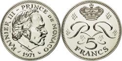 World Coins - Coin, Monaco, Rainier III, 5 Francs, 1971, Paris, ESSAI,