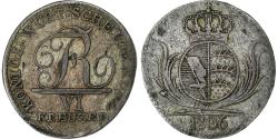 World Coins - Kingdom of Württemberg, Friedrich I, 6 Kreuzer, 1806, Billon,