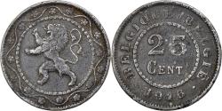 World Coins - Coin, Belgium, 25 Centimes, 1916, Brussels, , Zinc, KM:82
