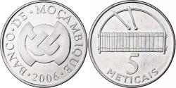 World Coins - Mozambique, 5 Meticais, 2006, Nickel plated steel, , KM:139