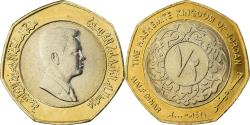 World Coins - Jordan, Abdullah II, 1/2 Dinar, 2000, Bi-Metallic, , KM:79