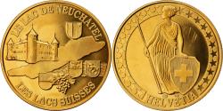 World Coins - Switzerland, Medal, Le Lac de Neufchâtel, , Copper-Nickel Gilt
