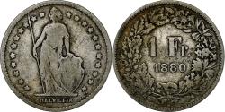 World Coins - Switzerland, Franc, 1880, Bern, Silver, , KM:24
