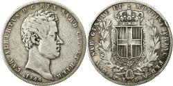 World Coins - Coin, ITALIAN STATES, SARDINIA, Carlo Alberto, 5 Lire, 1844, Torino,