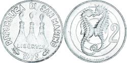 World Coins - Coin, San Marino, 2 Lire, 1975, , Aluminum, KM:41