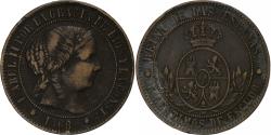 World Coins - Spain, Isabel II, 5 Centimos, 1868, Barcelona, Bronze, , KM:635.1