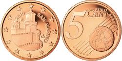 World Coins - San Marino, 5 Euro Cent, 2010, Proof, , Copper Plated Steel, KM:442