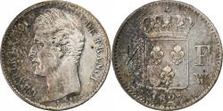 World Coins - France, 1/4 Franc, Charles X, 1827, Lille, Silver, , Gadoury:353