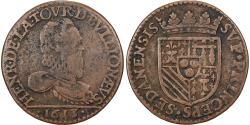 World Coins - Principality of Sedan, Henri de la Tour d'Auvergne, 2 Liard, 1613, Sedan