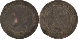 World Coins - Coin, France, Napoléon III, 2 Centimes, 1855, Strasbourg, Chien / Dog