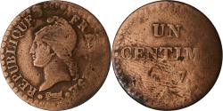 World Coins - France, 1 Centime, Dupré, AN 7, Paris, Copper, , Gadoury:76