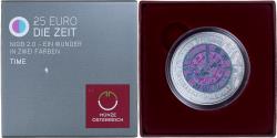World Coins - Austria, 25 Euro, Time, 2016, Vienna, Bi-Metallic,