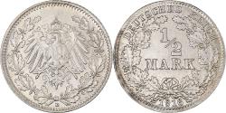 World Coins - Coin, GERMANY - EMPIRE, 1/2 Mark, 1916, Berlin, , Silver, KM:17