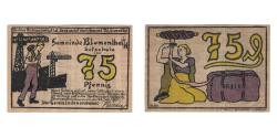World Coins - Banknote, Germany, Blumenthal Gemeinde, 75 Pfennig, personnage, 1921