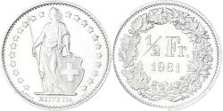 World Coins - Coin, Switzerland, 1/2 Franc, 1981
