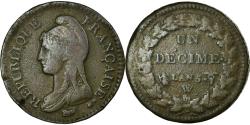 World Coins - Coin, France, Dupré, Decime, 1797, Lille, , Bronze, Gadoury:187