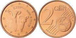 World Coins - Cyprus, 2 Centimes, 2008, Copper Plated Steel,