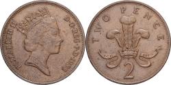 World Coins - Great Britain, Elizabeth II, 2 Pence, 1988, Llantrisant, , Bronze