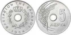 World Coins - Greece, 5 Lepta, 1954, Aluminum, , KM:77