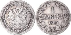 World Coins - Coin, Finland, Alexander II, Markka, 1865, Helsinki, , Silver, KM:3.1