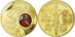 World Coins - Vatican, Medal, Le Pape Jean-Paul II, 2005, , Copper Gilt