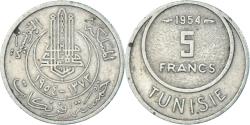 World Coins - Coin, Tunisia, 5 Francs, 1954