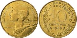 World Coins - France, 10 Centimes, Marianne, 1989, Paris, Aluminum-Bronze,