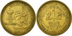 World Coins - Coin, Monaco, Louis II, 2 Francs, 1924, Poissy, , Aluminum-Bronze