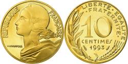 World Coins - Coin, France, Marianne, 10 Centimes, 1993, Paris, Proof,