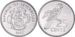 World Coins - Coin, Seychelles, 25 Cents, 1993, Pobjoy Mint, , Nickel Clad Steel
