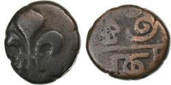 World Coins - French India, Louis XV, Doudou, n.d. (1715-1774), Pondicherry, Bronze,