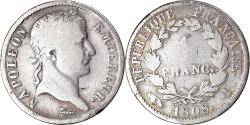 World Coins - Coin, France, Napoléon I, Franc, 1808, Limoges, , Silver, KM:682.6