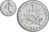 World Coins - Coin, France, Semeuse, Franc, 1960, Paris, , Nickel, KM:925.1