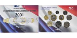 World Coins - Coin, France, Coffret 1 c. à 20 frs., 2001, Monnaie de Paris, BU,