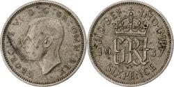 World Coins - Great Britain, George VI, 6 Pence, 1937, , Silver, KM:852