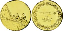 World Coins - France, Medal, Breezing Up, 1876, Winslow Homer, , Vermeil