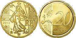 World Coins - France, 20 Euro Cent, 2013, Proof, , Brass, KM:1411