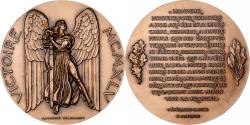 World Coins - France, Medal, Victoire de 1945, 1970, Bronze, Delamarre,