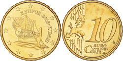 World Coins - Cyprus, 10 Euro Cent, Kyrenia ship, 2008, , Nordic gold