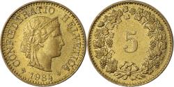 World Coins - Coin, Switzerland, 5 Rappen, 1984