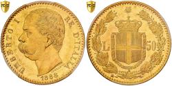 World Coins - Italy, Umberto I, 50 Lire, 1888, Rome, Gold, PCGS, , KM:25