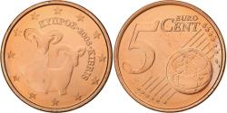 World Coins - Cyprus, 5 Centimes, 2008, Vantaa, Copper Plated Steel,