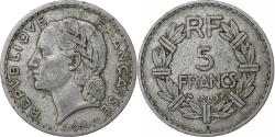 World Coins - France, 5 Francs, Lavrillier, 1949, Beaumont - Le Roger, Aluminum,