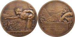 World Coins - France, Medal, Chambre de Commerce de Besançon et du Doubs, 1919, Bronze