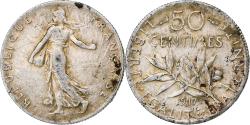 World Coins - France, 50 Centimes, Semeuse, 1917, Paris, Silver, , Gadoury:420