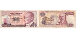 World Coins - Turkey, 100 Lira, 1970-01-14, VF(20-25)